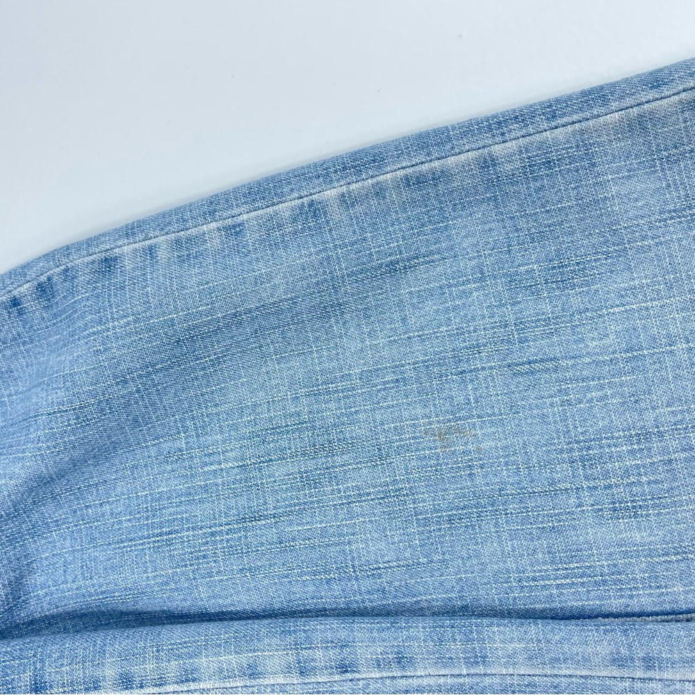 L.L. BEAN Vintage  Women's Denim Jean Skirt Classic Fit Flare Faded Blue Size 12 - Picture 9 of 10